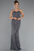 Robe De Soirée Longue Anthracite ABU4517
