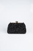 Sac de Soirée Luxe Plâtre Noir-Or SH849