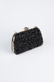 Sac de Soirée Luxe Plâtre Noir-Or SH849