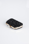 Sac de Soirée Luxe Plâtre Noir-Or SH849