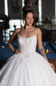 Robes de Mariage Longue Dantelle Blanc ABG163