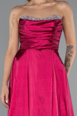 Robe de Soirée Longue Prune ABU4579