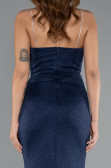 Robe de Soirée Longue Bleu Marine ABU5389