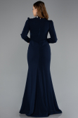 Tenue de Soirée Voilée Longue Bleu Marine ABU5393