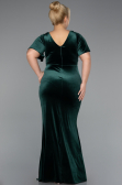 Robes De Soirée Grande Taille Velours Longue Émeraude ABU4317