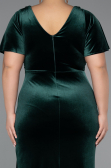 Robes De Soirée Grande Taille Velours Longue Émeraude ABU4317