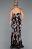 Robe de Soirée Grande Taille Longue Noir ABU5025