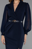 Robe de Cérémonie Midi Bleu Marine ABK2462