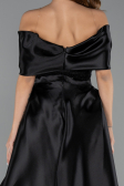 Robe de Soirée Longue Perlé Noir ABU5400