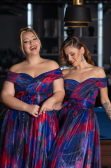 Robe De Soirée Grande Taille Longue Bleu Marine ABU5263