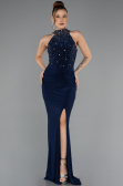 Robe de Soirée Longue Bleu Marine ABU5422