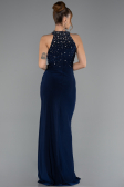 Robe de Soirée Longue Bleu Marine ABU5422