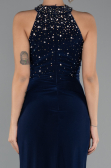 Robe de Soirée Longue Bleu Marine ABU5422