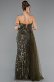 Robe de Soirée Longue Kaki ABU5425