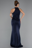 Robe de Soirée Longue Bleu Marine ABU5426