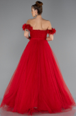 Robe de Soirée Longue Rouge ABU5432