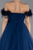 Robe de Soirée Longue Bleu Marine ABU5432