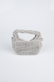 Sac de Soirée Luxe Pierreux Argent MN974