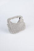 Sac de Soirée Luxe Pierreux Argent MN974