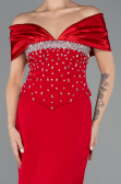 Robe de Soirée Longue Rouge ABU5440