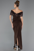 Robe de Soirée Longue Brun foncé ABU5440