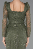 Robe de Soirée Longue Perlé Kaki ABU5431