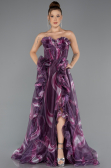 Robe de Soirée Longue Prune ABU5441
