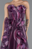Robe de Soirée Longue Prune ABU5441