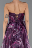 Robe de Soirée Longue Prune ABU5441