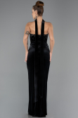 Robe de Soirée Longue Velours Noir ABU4405