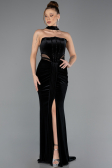 Robe de Soirée Longue Velours Noir ABU5437