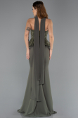 Robe de Soirée Longue Mousseline Kaki ABU5457