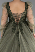 Robes De Soirée Grande Taille Longue Kaki ABU4608