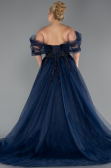 Robes De Soirée Grande Taille Longue Bleu Marine ABU4747