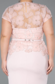 Robes de Mariée Taille Plus Midi Dantelle Poudre ABK2448