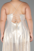 Robe De Graduation Grande Taille Longue Or ABU5357