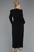 Robe Hijab Grande Taille Longue Noir ABU5411