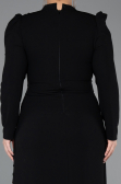 Robe Hijab Grande Taille Longue Noir ABU5411