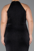 Robe Grande Taille Longue Noir ABU5427