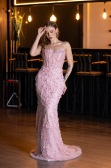 Robe de Fiançailles Design Personnalisé Longue Poudre ABU5458