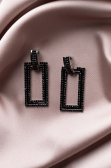 Boucle d'Oreille Noir UK925
