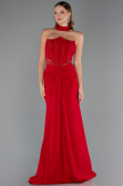 Robe de Soirée Longue Rouge ABU5476
