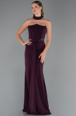 Robe de Soirée Longue Violet Foncé ABU5476