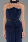 Robe de Soirée Longue Bleu Marine ABU5476
