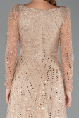 Robe de Cérémonie Midi Perlé Or ABK2469