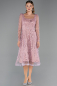 Robe de Cérémonie Midi Perlé Poudre ABK2469
