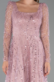 Robe de Cérémonie Midi Perlé Poudre ABK2469