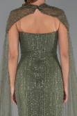 Robe de Soirée Longue Perlé Kaki ABU5483