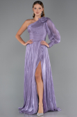 Robe de Soirée Longue Mousseline Lavande ABU5489