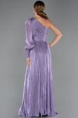 Robe de Soirée Longue Mousseline Lavande ABU5489